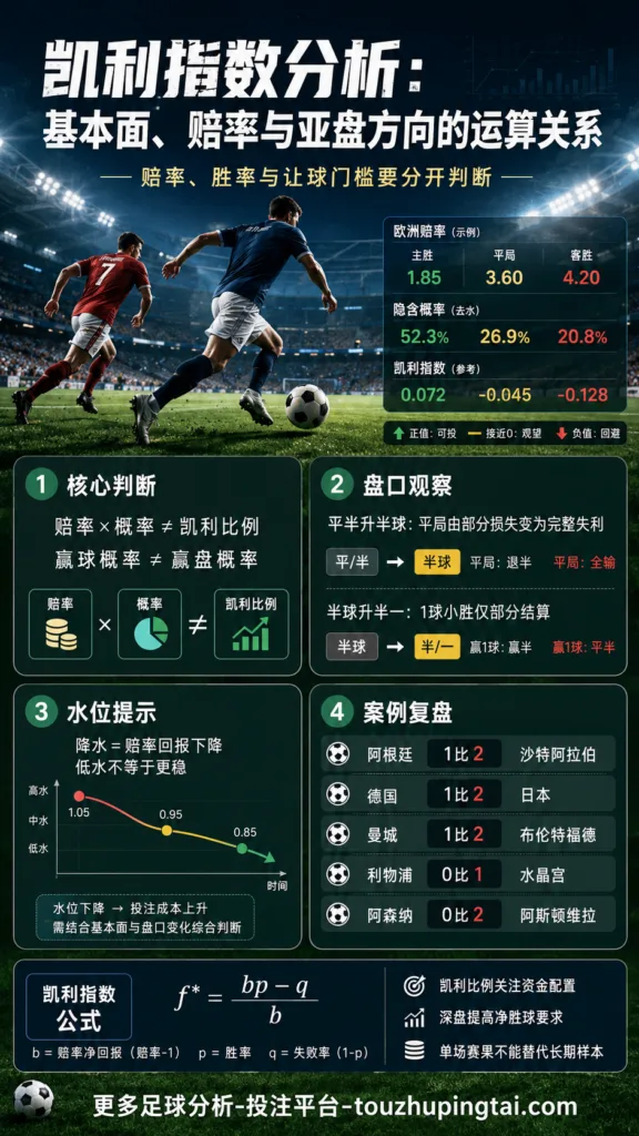 凯利指数分析：基本面、赔率与亚盘方向的运算关系