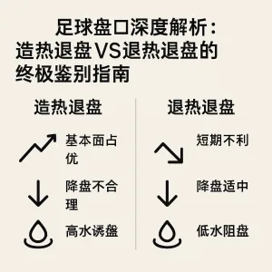 足球盘口深度解析：造热退盘VS退热退盘的终极鉴别指南