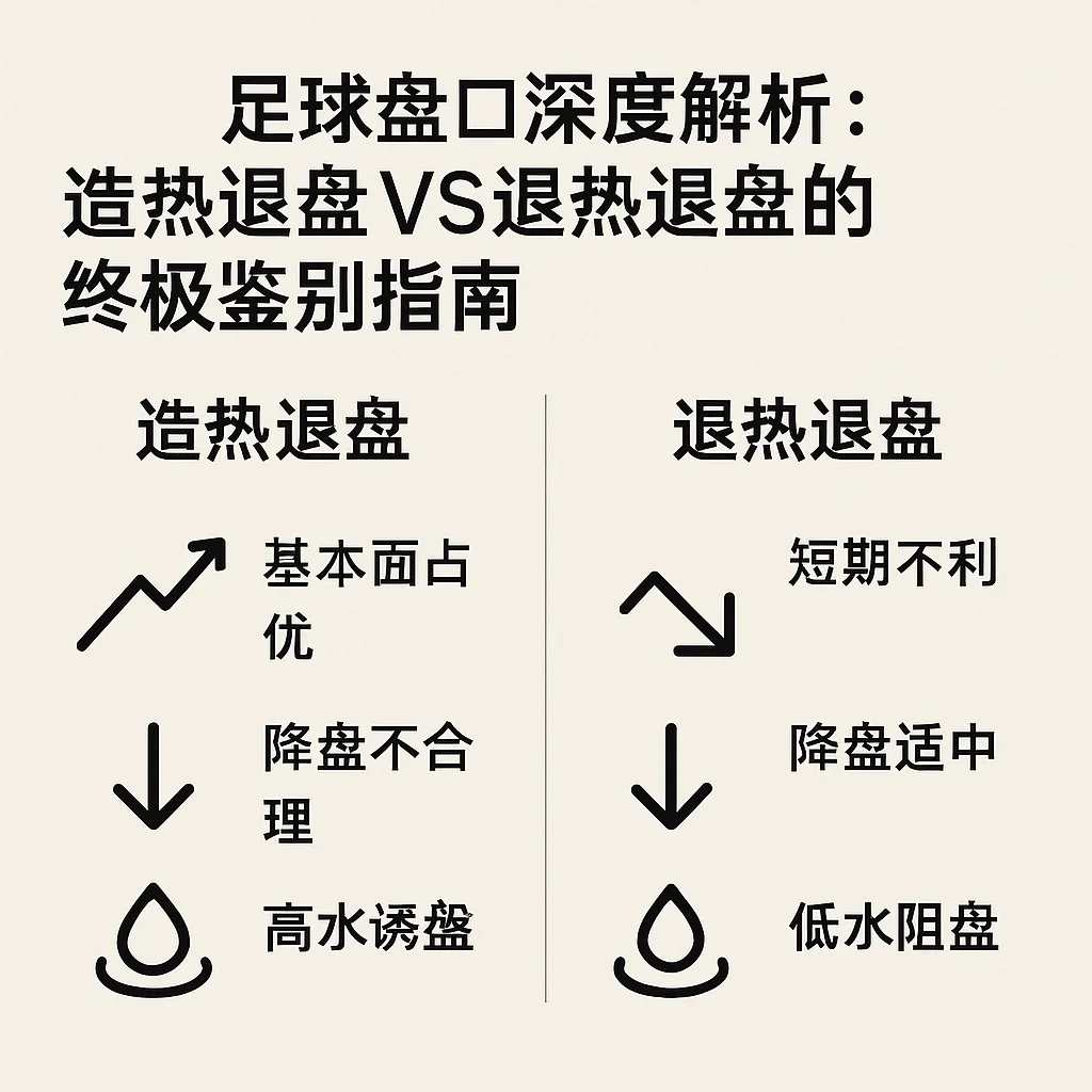 足球盘口深度解析：造热退盘VS退热退盘的终极鉴别指南