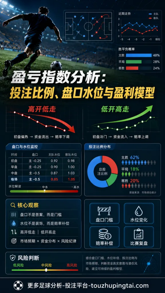 盈亏指数分析：投注比例、盘口水位与盈利模型