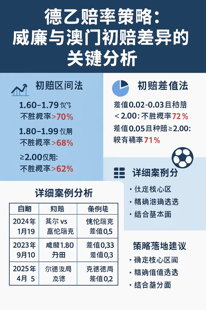 德乙赔率策略：威廉与澳门初赔差异的关键分析