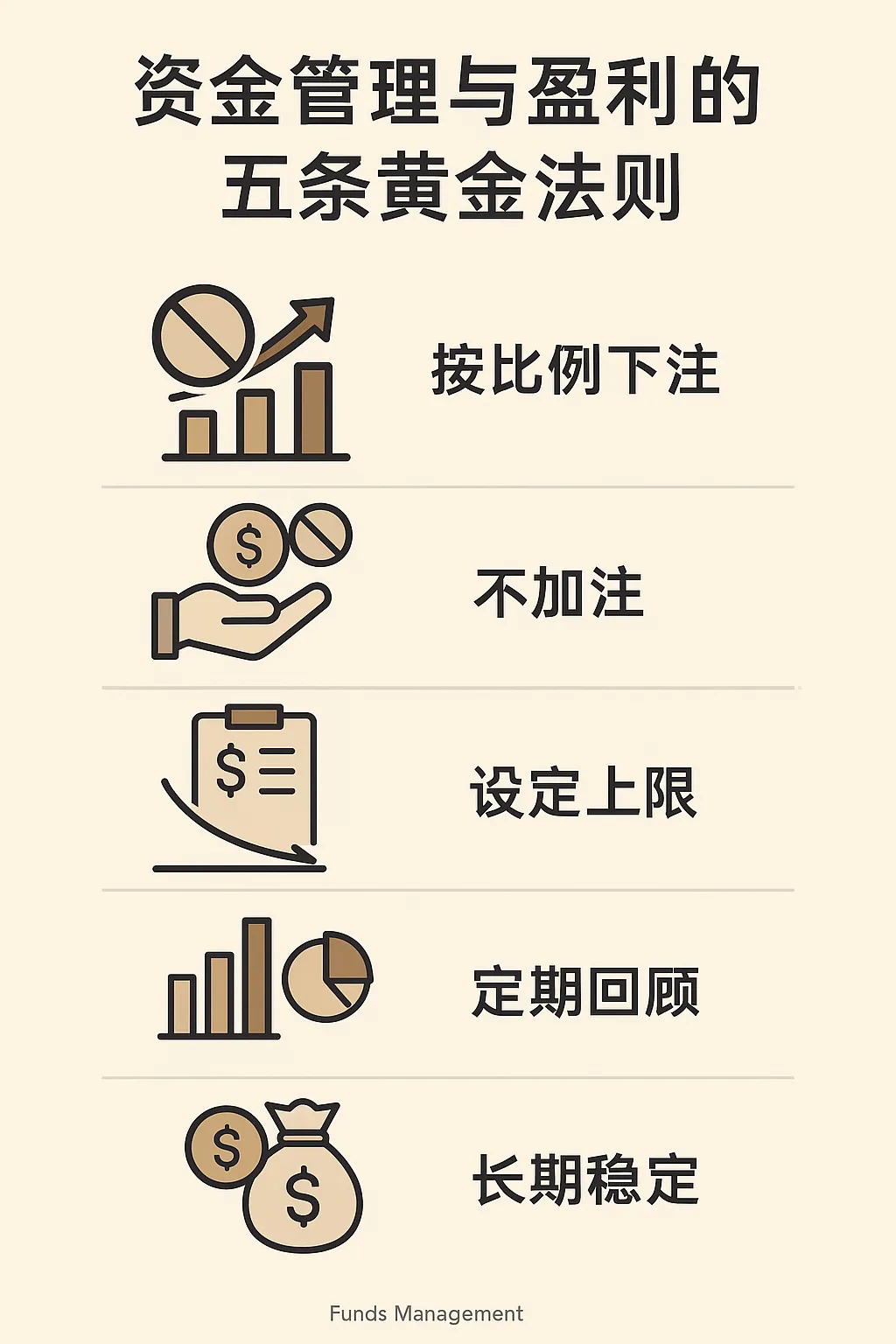 一注到底该投多少?科学投注比例帮你提升长期盈利率 2 资金管理与盈利的五条黄金法则