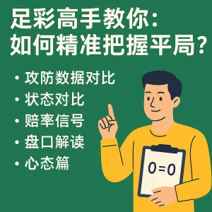 足彩高手教你：如何精准把握平局？｜2025世俱杯深度分析实战篇