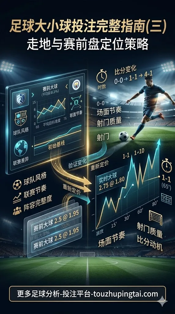 足球大小球投注完整指南(三)：走地与赛前盘定位策略
