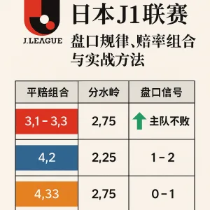 日本J1联赛盘口规律、赔率组合与实战方法全解析