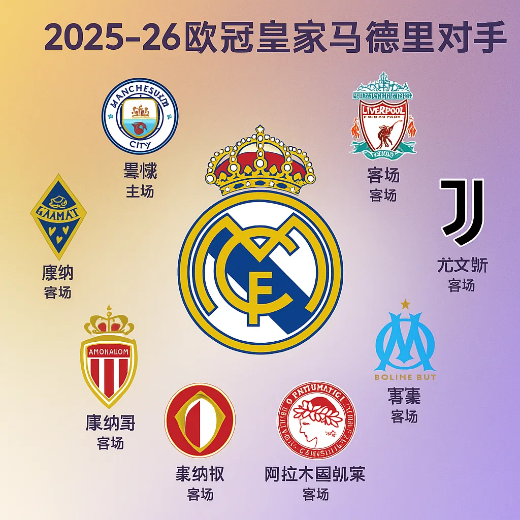 2025-26欧冠皇家马德里对手有哪些球队？完整名单与赛程解析