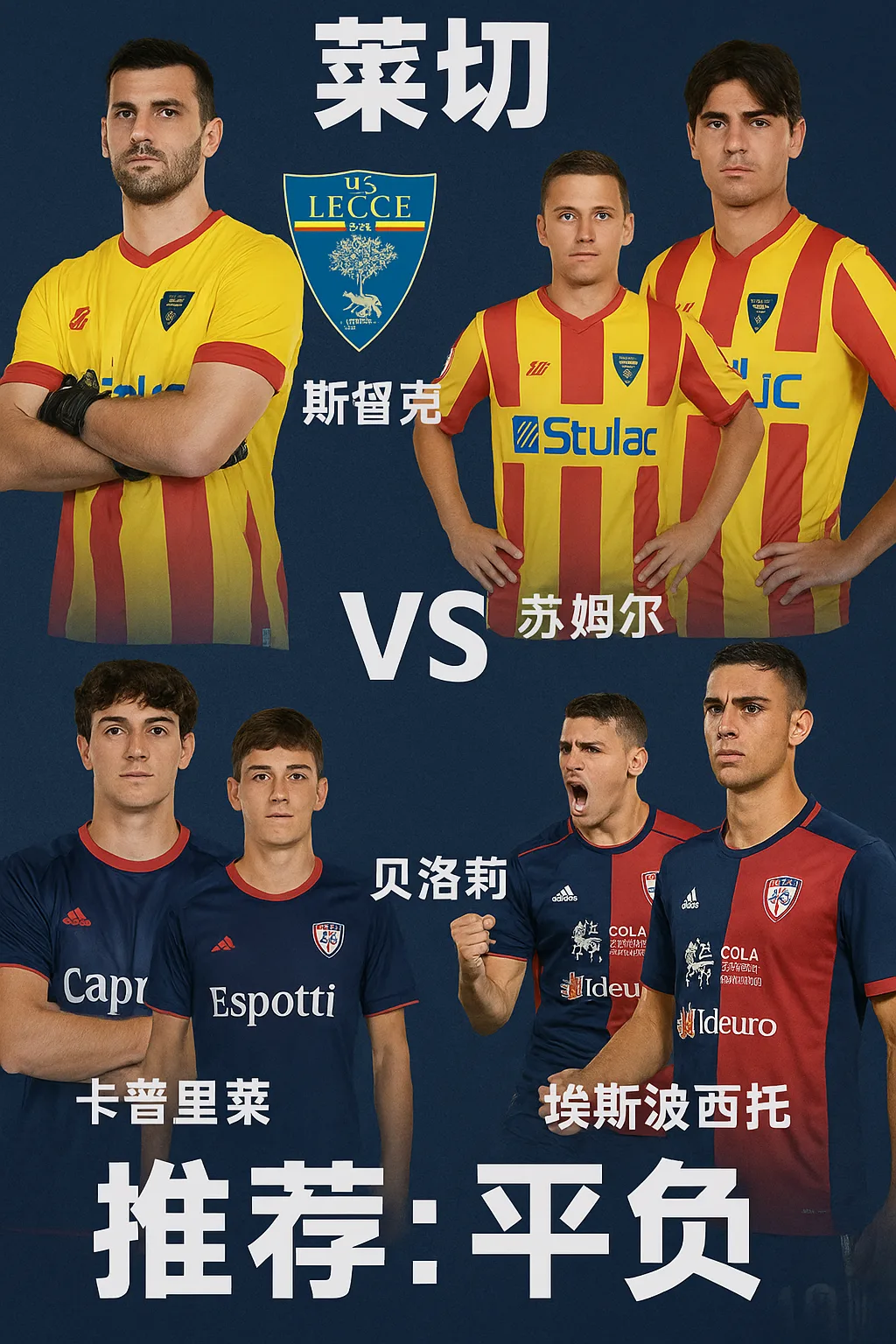 意甲：莱切 vs 卡利亚里