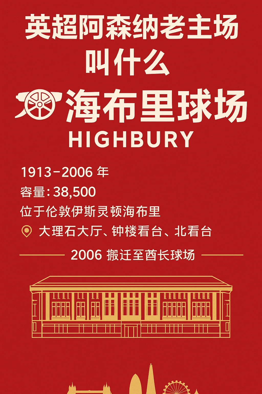 英超阿森纳老主场叫什么｜海布里球场（Highbury）历史与资料一览