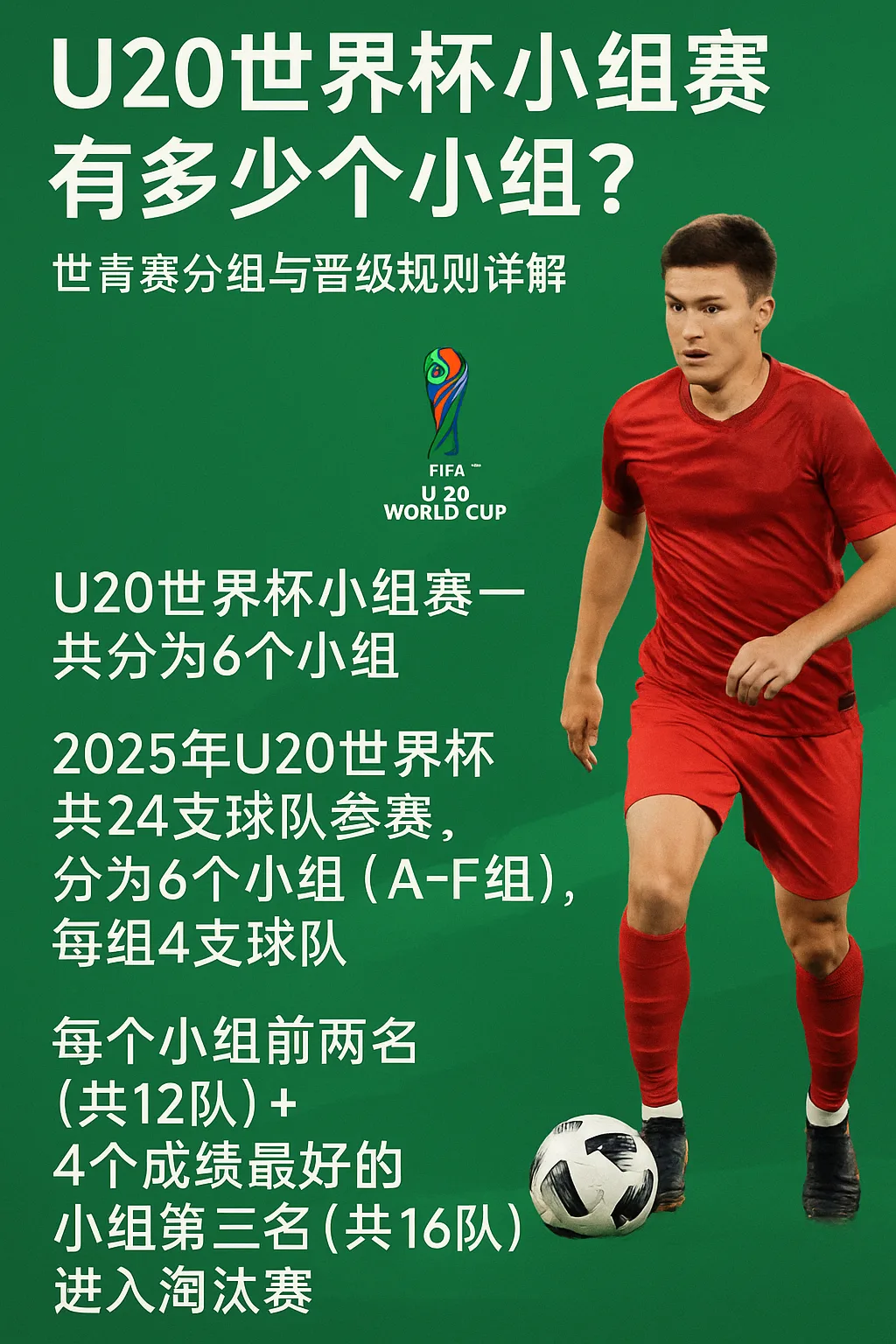 U20世界杯小组赛有多少个小组？世青赛分组与晋级规则详解