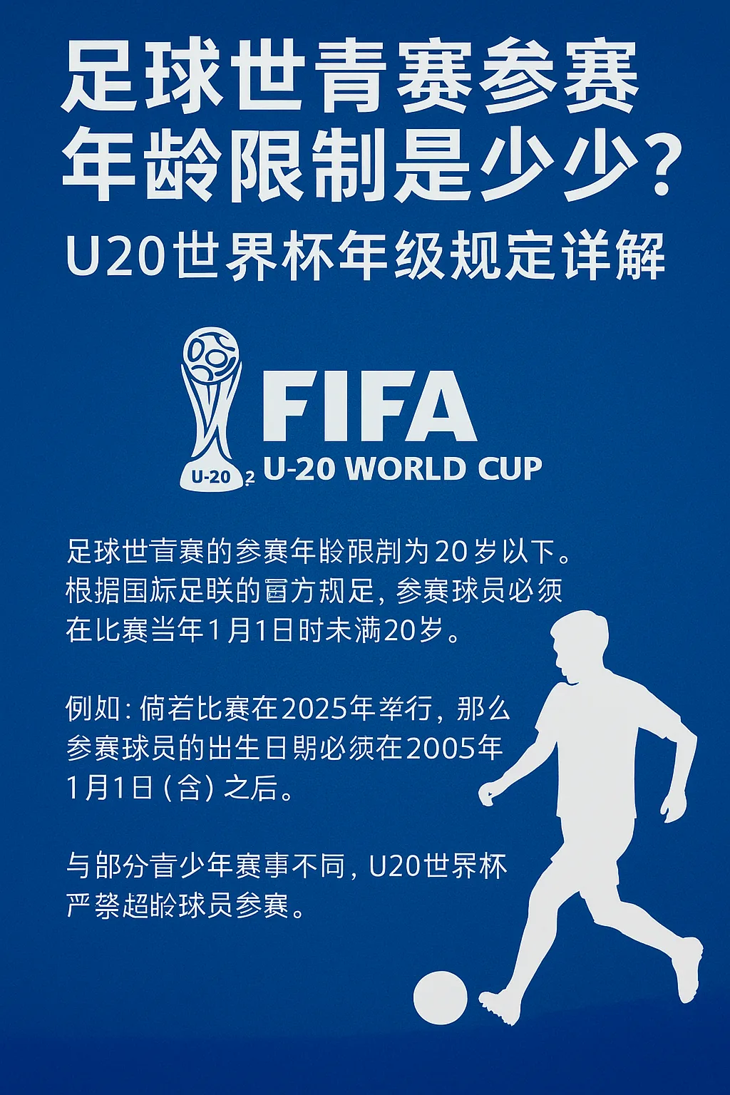 足球世青赛参赛年龄限制是多少？U20世界杯年龄规定详解