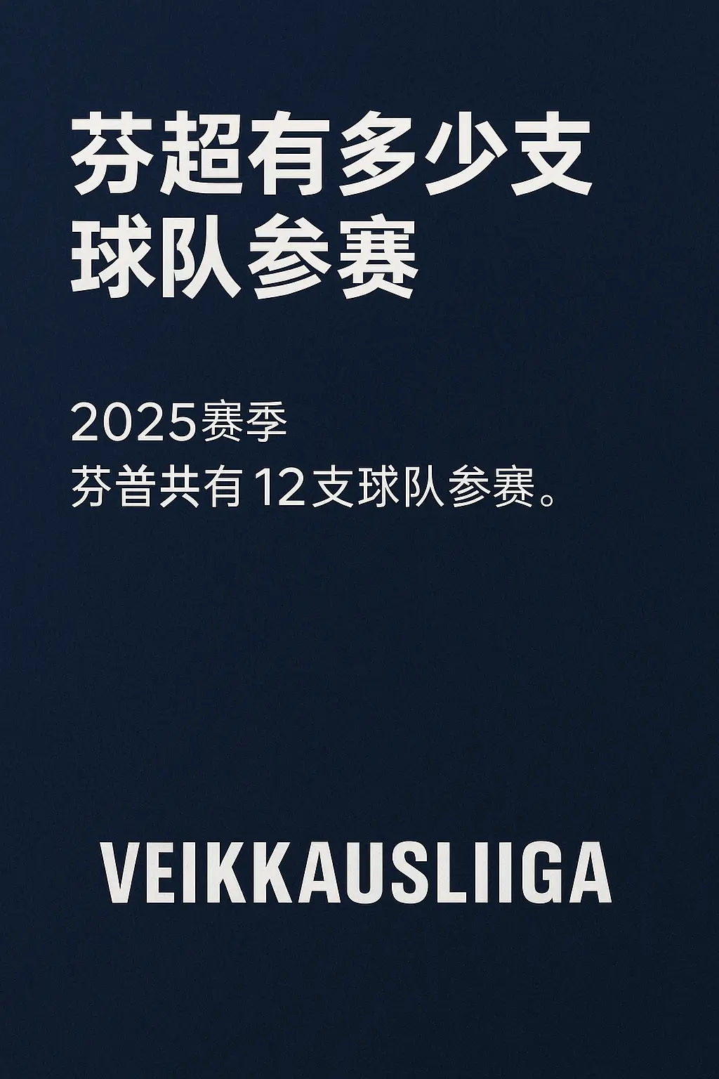 芬超2025赛季有多少支球队参赛？芬兰足球超级联赛球队数量与赛制详解