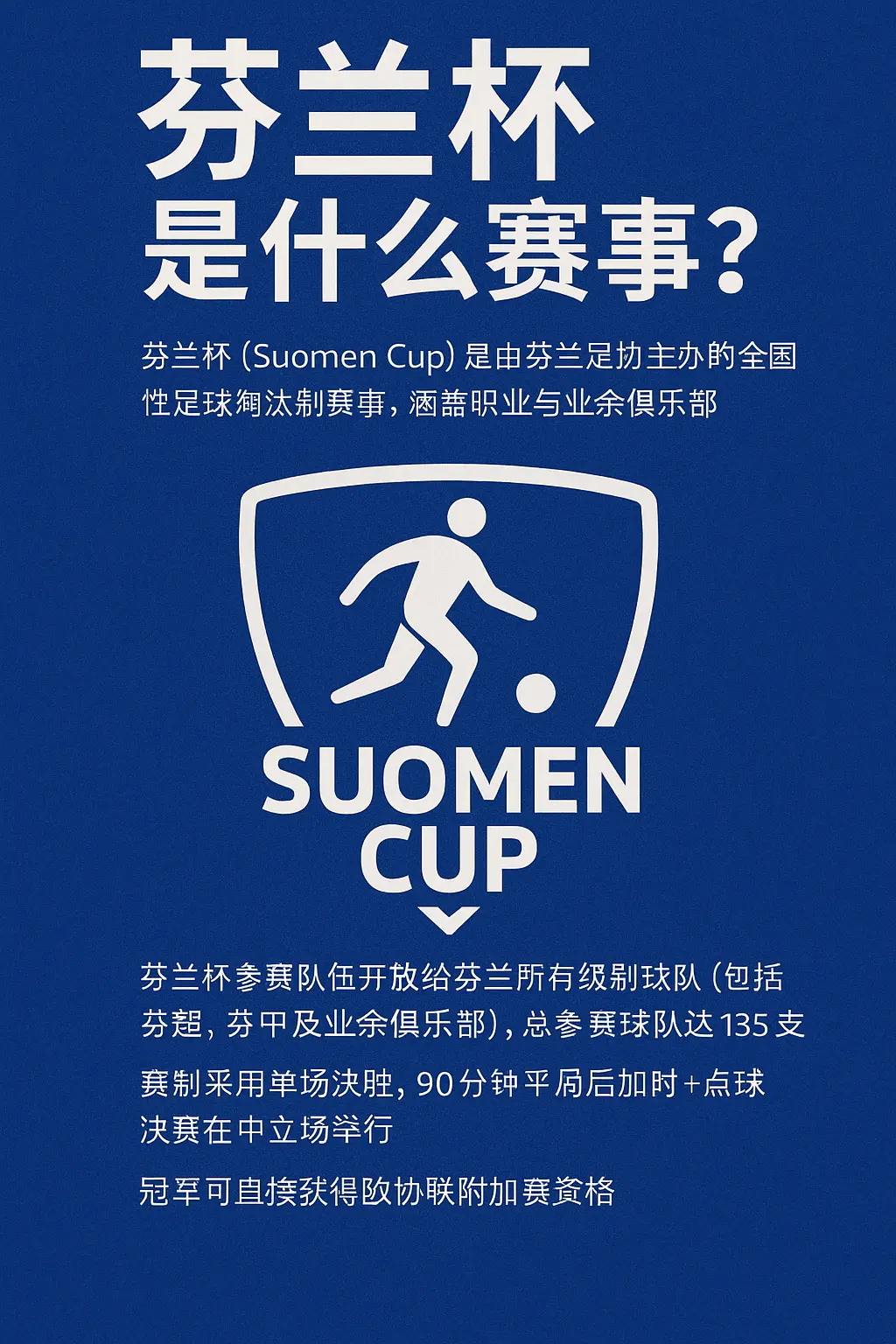 芬兰杯是什么赛事：芬兰足球杯赛制解析与欧协联资格介绍,芬兰杯,Suomen Cup,芬兰足球,芬兰足协,欧协联,芬超,淘汰赛
