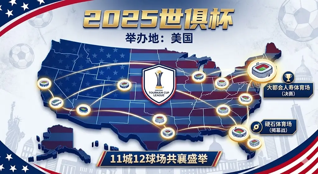 2025世俱杯举办地揭晓：美国11城12座球场共襄盛举