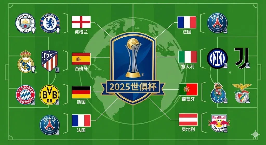 2025世俱杯欧洲12个名额都有谁？完整欧足联参赛球队名单与晋级规则解析
