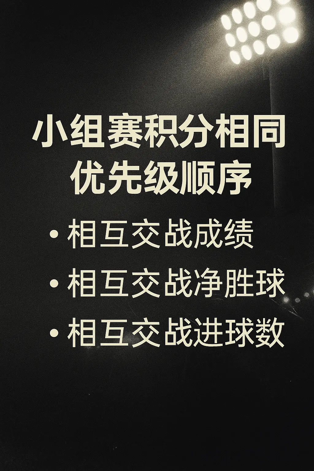 2025世俱杯小组赛积分相同怎么排名