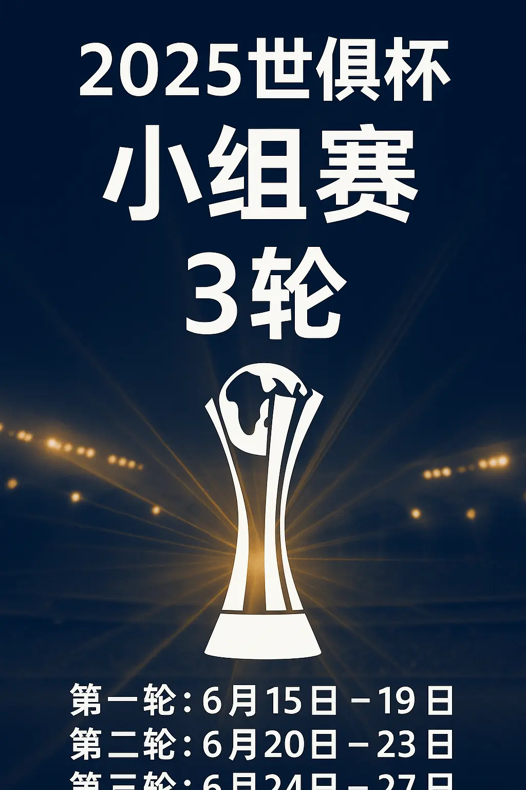 2025世俱杯小组赛有多少轮比赛