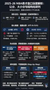 2025-26 NBA奇才盘口深度解析：让分盘、大小分趋势、伤病与阵容、热点比赛复盘
