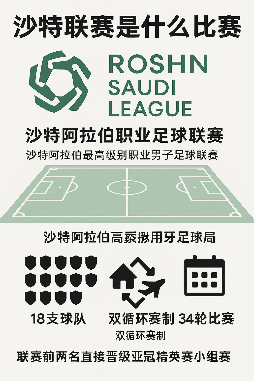 沙特联赛是什么比赛?详解Roshn Saudi League赛制、参赛球队与亚冠晋级规则