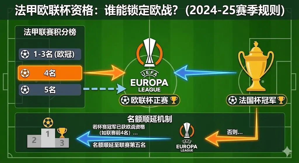锁定欧战!法甲第几名能进欧联杯?2024-25赛季最新规则解读