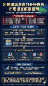 足球赔率与盘口分析技巧：盘口开大开小、升盘降水、热度识别与实战案例