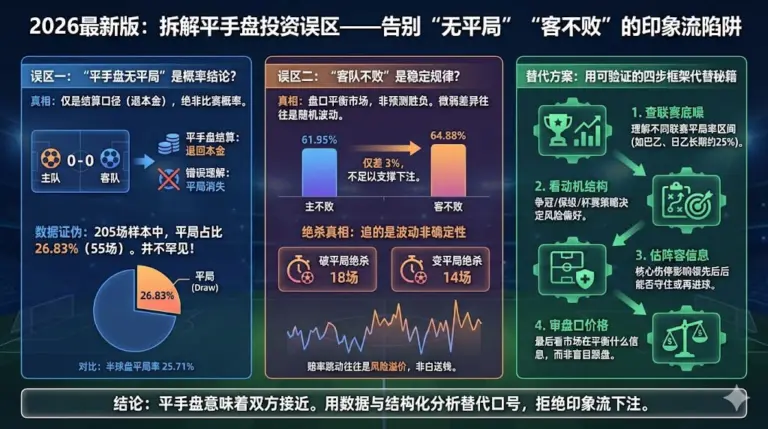 2026最新版平手盘投资误区全拆解：所谓”无平局””客不败”为什么最容易把你带进坑