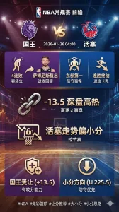 NBA常规赛 国王 vs 活塞 活塞深盘高热，国王受让更有赔率性价比