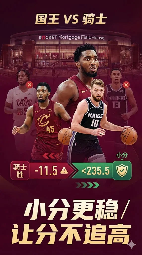 NBA常规赛 国王 vs 骑士 骑士胜面大 让分不宜追高 小分更稳