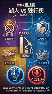NBA常规赛 湖人 vs 独行侠 独行侠主场盘路更硬受让更稳，总分更像高开风控盘