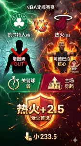 NBA常规赛 凯尔特人VS热火 热火主场状态上行 受让更有安全边际