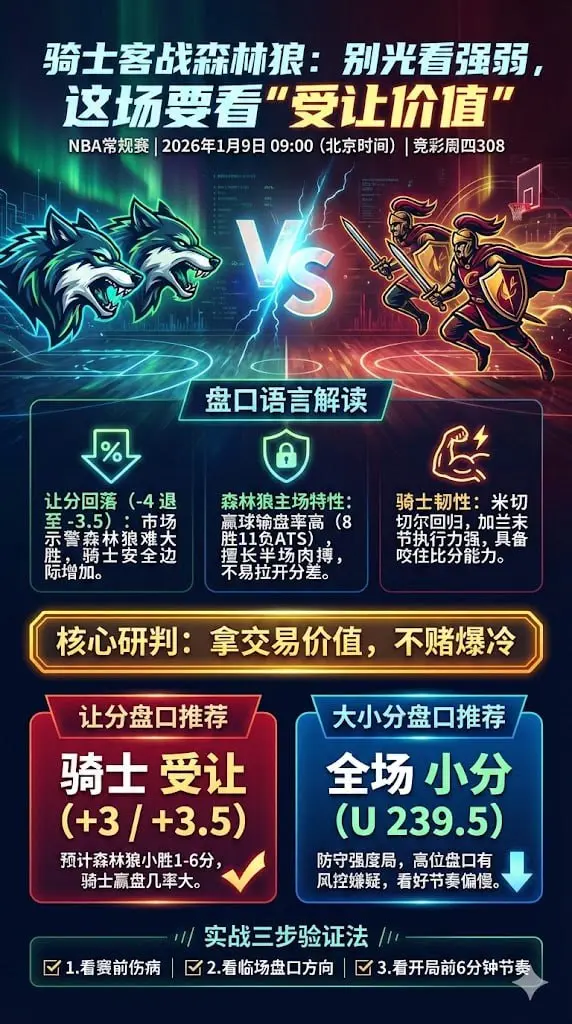 骑士客战森林狼：别光看强弱，这场要看受让价值