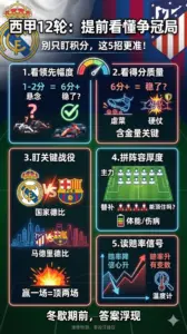 提前半年预测西甲冠军 轮看懂争冠 别只盯积分榜 把赔率 关键战 赛程和阵容厚度一起算进去