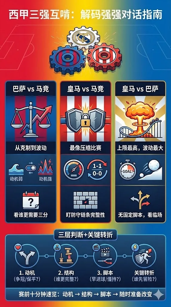 西甲三强强强对话：皇马、巴萨、马竞怎么看怎么用，一篇讲透