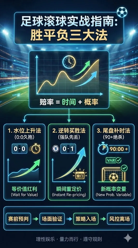 # 足球滚球走地胜平负实战指南-赔率变化逻辑三大入场法10场真实比赛复盘英超欧冠世界杯欧洲杯