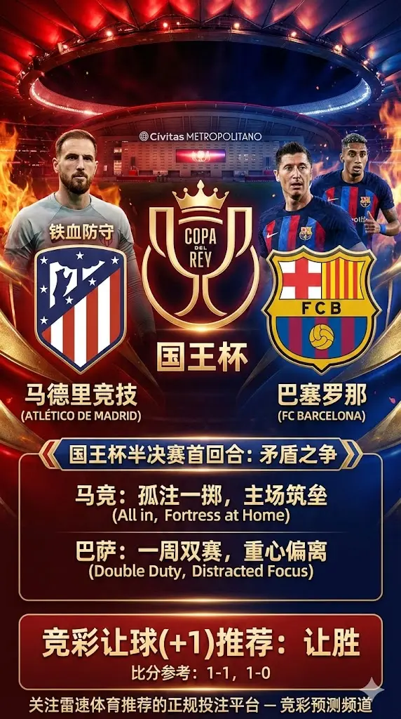 国王杯前瞻 马竞VS巴塞罗那