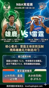 NBA常规赛 雄鹿 VS 雷霆｜雷霆主场攻防压制 残阵雄鹿无力制造冷门
