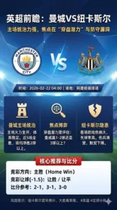 英超前瞻 曼城VS纽卡斯尔：主场统治力强，焦点在“穿盘潜力”与防守漏洞