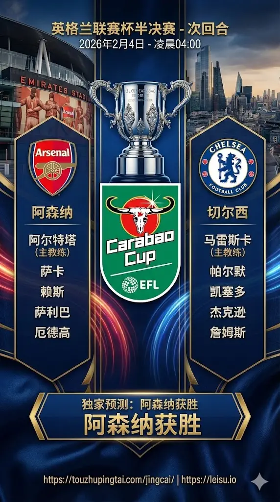 英联杯前瞻 阿森纳VS切尔西：枪手主场势不可挡，蓝军翻盘需奇迹