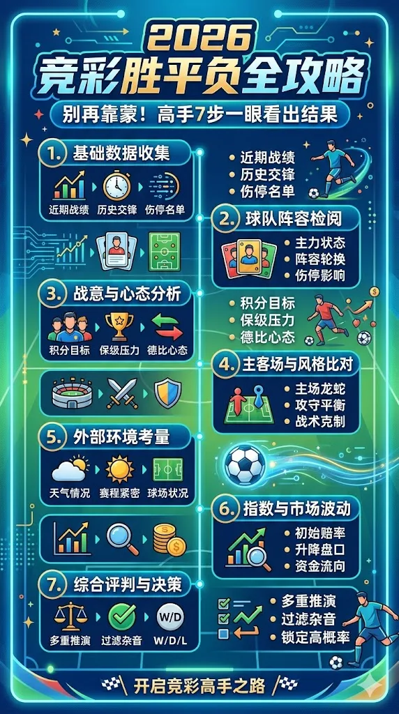 2026竞彩胜平负全攻略：别再靠蒙！这7步让高手一眼看出结果