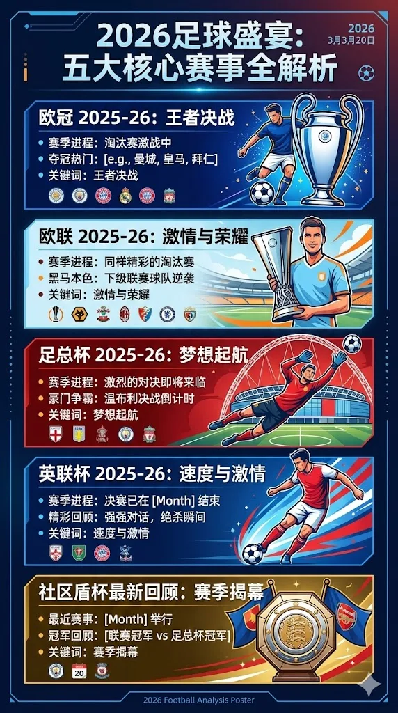 2026欧冠欧联足总杯社区盾杯英联杯全解析