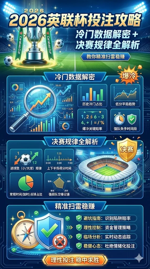 2026英联杯投注攻略：冷门数据解密 + 决赛规律全解析，教你精准扫雷稳赚