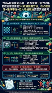 2026足彩竞彩必备：西方菠菜公司200年都在秘密使用的3大权威预测方法，ELO积分法+进球率法+近六场战绩法完整实战指南