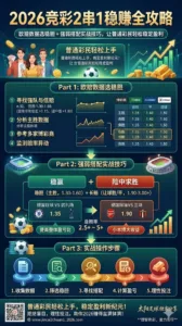 2026竞彩2串1稳赚全攻略：欧赔数据选稳胆 + 强弱搭配实战技巧，让普通彩民轻松稳定盈利