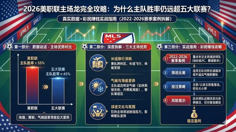 2026美职联主场龙完全攻略：为什么主队胜率仍远超五大联赛？真实数据+彩民赚钱实战指南