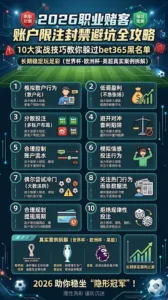 2026职业赌客账户限注封禁避坑全攻略：10大实战技巧教你躲过bet365黑名单，长期稳定玩足彩（世界杯欧洲杯英超真实投注案例）
