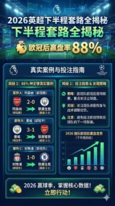 2026英超下半程套路全揭秘 欧冠后赢盘率88%真实案例与投注指南