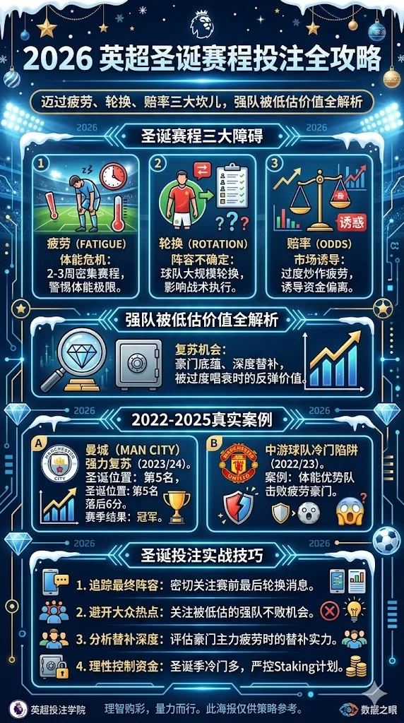 2026英超圣诞赛程投注全攻略：迈过疲劳、轮换、赔率三大坎儿，强队被低估价值全解析