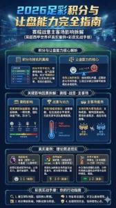 2026足彩积分与让盘能力完全指南：赛程战意主客场影响拆解（英超西甲世界杯真实案例+彩民实战手册）