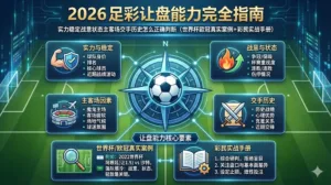 2026足彩让盘能力完全指南：实力稳定战意状态主客场交手历史怎么正确判断（世界杯欧冠真实案例+彩民实战手册）