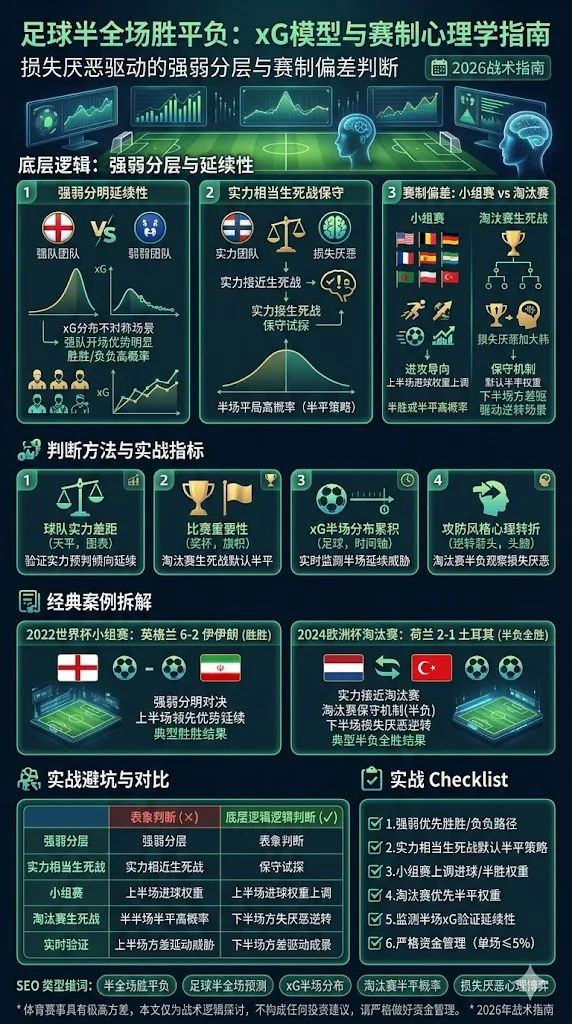 半全场胜平负xG模型：损失厌恶驱动的强弱分层与赛制偏差判断指南