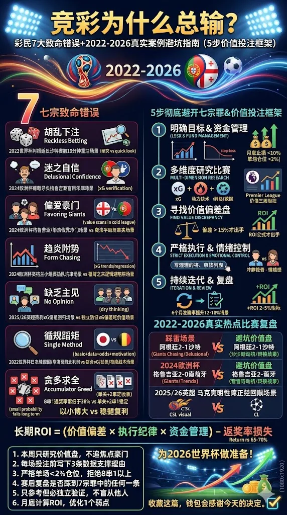 竞彩为什么总输？彩民7大致命错误+2022-2026真实案例避坑指南